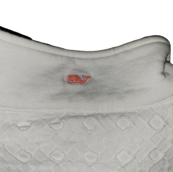 Vineyard Vines Eyelet Shep Shirt 1/4 Zip White Size Medium New Without Tags $125 - Picture 7 of 8